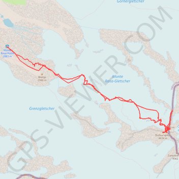 Trace GPS Nordend, itinéraire, parcours