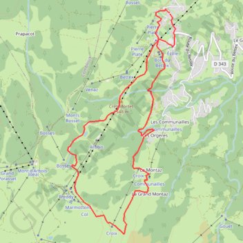 Trace GPS Balade Amis montagnards, itinéraire, parcours