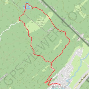 Trace GPS Chaux Sèche - Bois-d'Amont, itinéraire, parcours