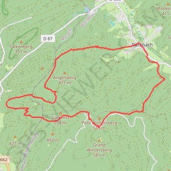 Trace GPS Entre Dambach et le col de la Liese, itinéraire, parcours