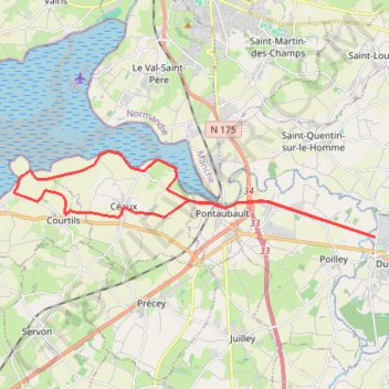 Trace GPS De Ducey à la Maison de la Baie, itinéraire, parcours