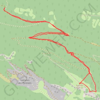 Trace GPS Pic de Tourroc, itinéraire, parcours