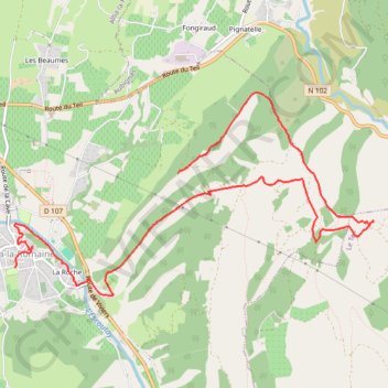 Trace GPS Le Serre de Montagut, itinéraire, parcours