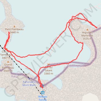 Trace GPS Pointe des Flambeaux, itinéraire, parcours