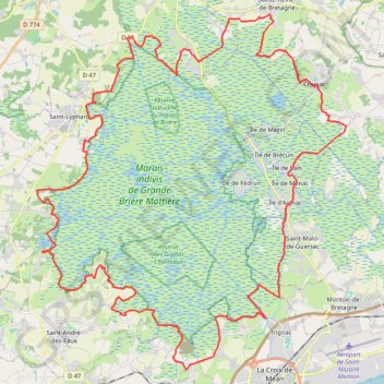 Trace GPS Tour de Brière - Montoir-de-Bretagne, itinéraire, parcours