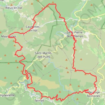 Trace GPS Boucle des Corbières, itinéraire, parcours