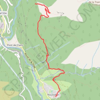 Trace GPS Roussillon, itinéraire, parcours