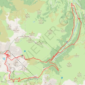 Trace GPS Pic du midi de Bigorre, itinéraire, parcours