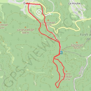 Trace GPS Dabo le rocher Saint-Léon, itinéraire, parcours