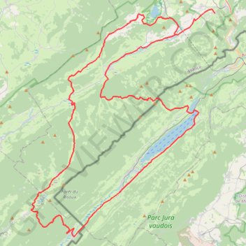 Trace GPS La Vallée de Joux - Doubs, itinéraire, parcours