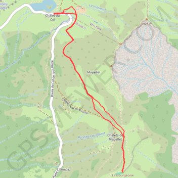 Trace GPS Itinéraire de randonnée n°6 - La Bourgeoise, itinéraire, parcours