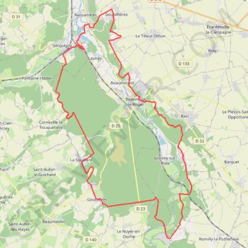 Trace GPS La Gallo romaine - Serquigny, itinéraire, parcours