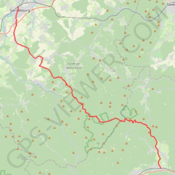 Trace GPS Urmatt sarrebourg, itinéraire, parcours