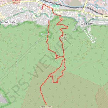 Trace GPS Saint Cyr par Galvaudan Vigie retour source croix, itinéraire, parcours