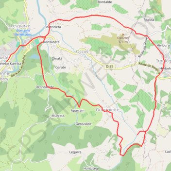 Trace GPS Baigorriko Ibarra - Saint-Etienne-de-Baigorri, itinéraire, parcours