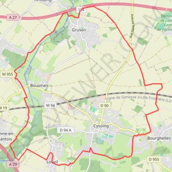 Trace GPS De l'arbre aux Marais - Gruson, itinéraire, parcours