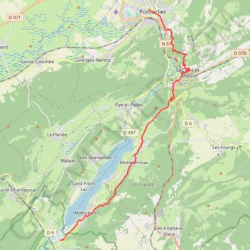 Trace GPS Grande Traversée du Jura (GTJ) - Pontarlier - Labergement-Sainte-Marie, itinéraire, parcours