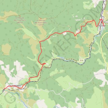 Trace GPS La Bastide Puylaurent Mirandol, itinéraire, parcours