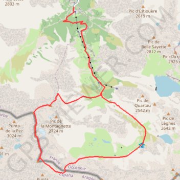 Trace GPS Grand Batchimale / Pic Schrader, itinéraire, parcours