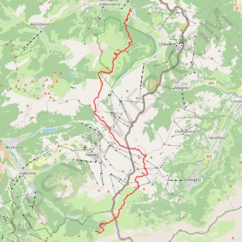 Trace GPS GR5 - La Chapelle d'abondance - Refuge Chardonnière, itinéraire, parcours