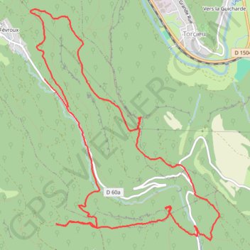 Trace GPS Autour du ruisseau du Buizin (01), itinéraire, parcours