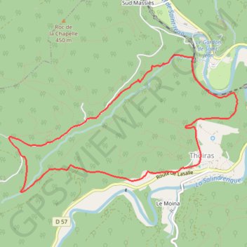 Trace GPS Thoiras, itinéraire, parcours