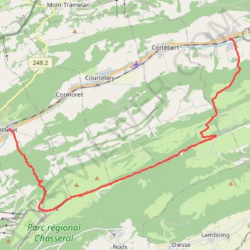 Trace GPS chasseral, itinéraire, parcours