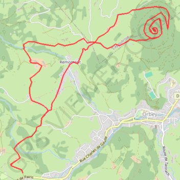 Trace GPS Orbey Chevremont Tour du Faudé, itinéraire, parcours