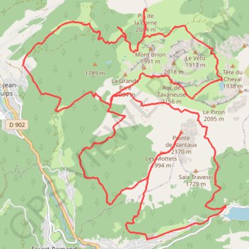 Trace GPS Pic de la Corne-Tavaneuse-Nantaux, itinéraire, parcours