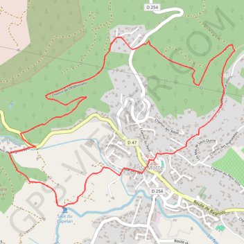Trace GPS La Motte - Le Saut du Capelan, itinéraire, parcours