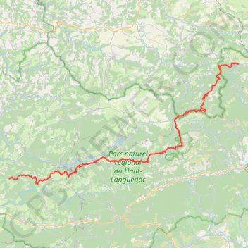 Trace GPS GR71 De Ceilhes-et-Rocozels (Hérault) à Le Rialet (Tarn), itinéraire, parcours