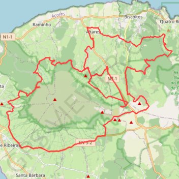 Trace GPS Grande Rota do Oeste - BTT (Ilha Terceira), itinéraire, parcours