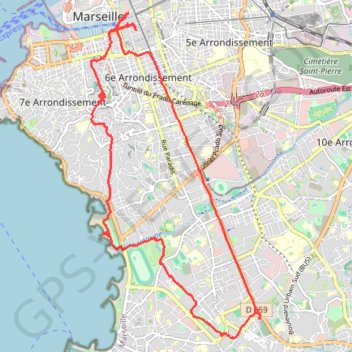 Trace GPS Sud de Marseille par le GR, itinéraire, parcours