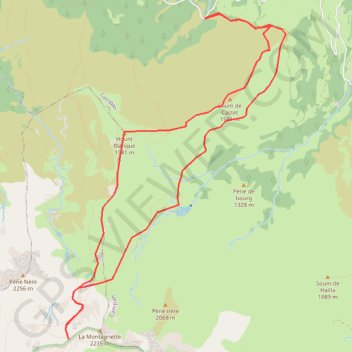 Trace GPS Lac d'aygue rouye, col d'arizes, itinéraire, parcours