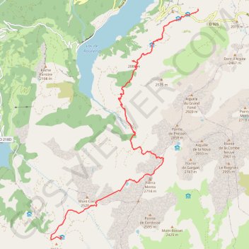 Trace GPS TB J4 gite de La Lai- refuge de la Coire-16402157, itinéraire, parcours
