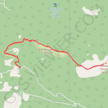 Trace GPS Elk Mountain - Mount Thurston, itinéraire, parcours