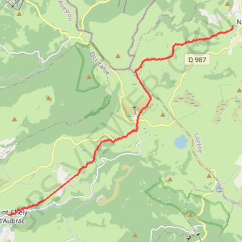 Trace GPS Nasbinals - Saint Chely d'Aubrac, itinéraire, parcours