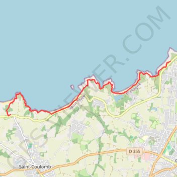 Trace GPS En bord de mer, sur le GR34, de la pointe du Grouin (Cancale) à la plage de la Touesse (Saint-Coulomb), itinéraire, parcours