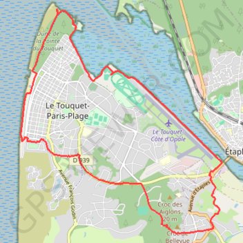 Trace GPS Le Touquet, itinéraire, parcours