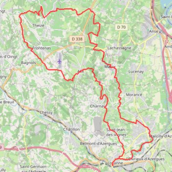 Trace GPS La Vélozannaise - Lozanne, itinéraire, parcours