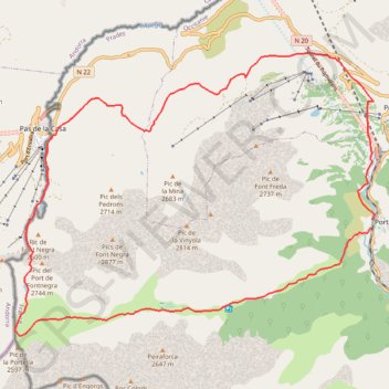 Trace GPS Pic Negre d'Envalira, itinéraire, parcours