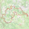 Trace GPS Boucle Rocamadour-Padirac-bord de Dordogne, itinéraire, parcours