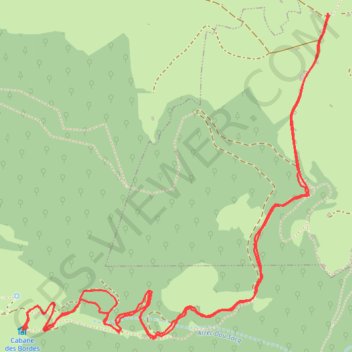 Trace GPS Cabane des Bordes, itinéraire, parcours