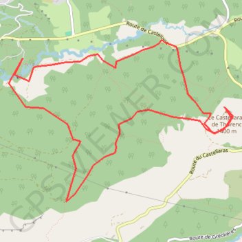 Trace GPS La baïsse castellaras, itinéraire, parcours