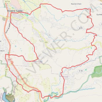 Trace GPS Les Hauteurs de Rivière-Salée, itinéraire, parcours