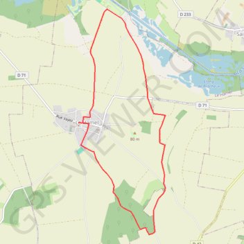 Trace GPS Les deux chapelles - Le Hamel, itinéraire, parcours