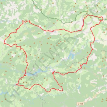 Trace GPS Tour des Monts de Lacaune, itinéraire, parcours
