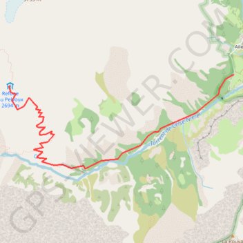 Trace GPS Refuge du Pelvoux, itinéraire, parcours
