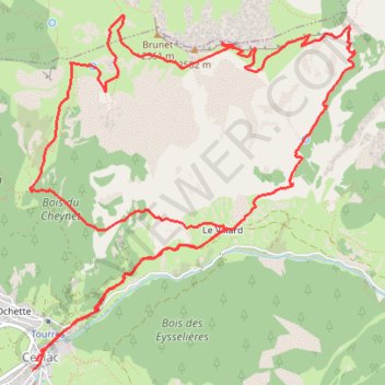Trace GPS Ceillac - Col de Bramousse - Poste optique - Col Fromage - Ceillac, itinéraire, parcours