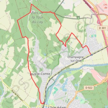 Trace GPS La forêt de la Tour du Lay, itinéraire, parcours